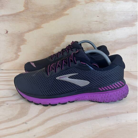 Brooks - Adrenaline GTS 20 -Running -Black/Purple -Women's -11(B) -1202961B062 - Picture 3 of 9